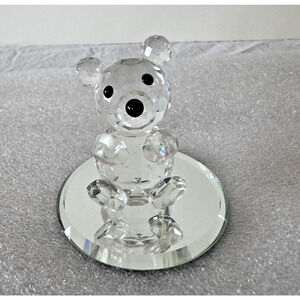 Swarovski Crystal Figurine 2” Teddy Bear Vintage Retired